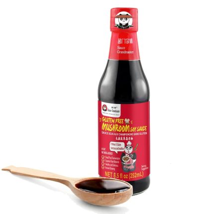 Premium Gluten-Free Mushroom Dark Soy Sauce | Earthy Umami Upgrade | Naturally Brewed, Non-GMO, Wheat-Free, No MSG | Perfect for Stir-Fries, Braising & Glazes (8.5 fl oz, 1 Pack) -